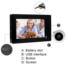 4 3 LCD Display Video font b Door b font Phone 100 Million Security Cameras 145