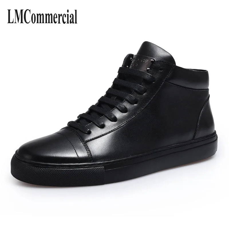 

utumn and winter men's casual shoes men high shoes European men leather shoes boots men'shoes shoes men