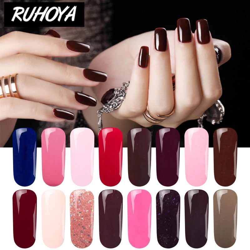 Soak Off Odorless Organic Uv Gel Semi Permanent Lucky Nails Varnish Art Led Lamp Nail Polish 29 Colors Aliexpress 