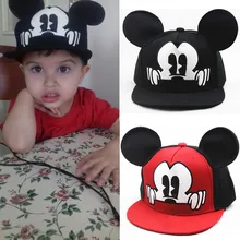 Детская кепка с ушками мышки; милая детская бейсболка; летняя Регулируемая Кепка для маленьких мальчиков и девочек; Детская кепка в стиле хип-хоп; s