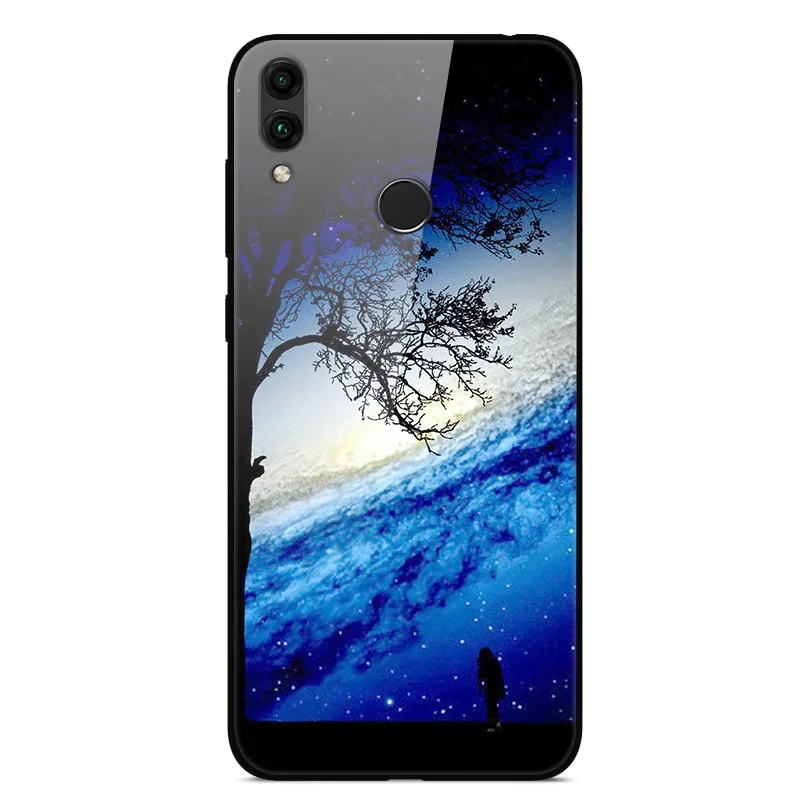 14 Для huawei Honor 8C Дело закаленное Стекло планета Космос крышка Стекло чехол для huawei Honor 8C Honor 8 C C8 6,2" чехол телефона - Цвет: 14