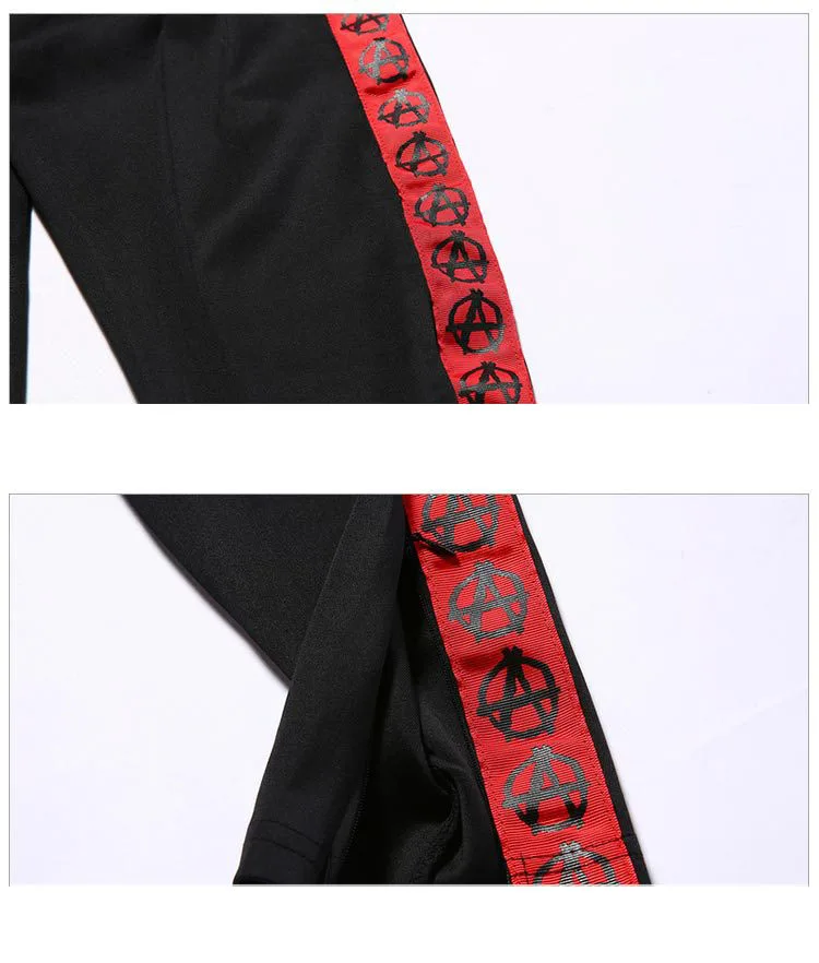 Aolamegs Harem Pants Men Side Graphics Print Retro Pants Elastic Waist Track Pants Trousers Mens Fashion Joggers Sweatpants New (17)