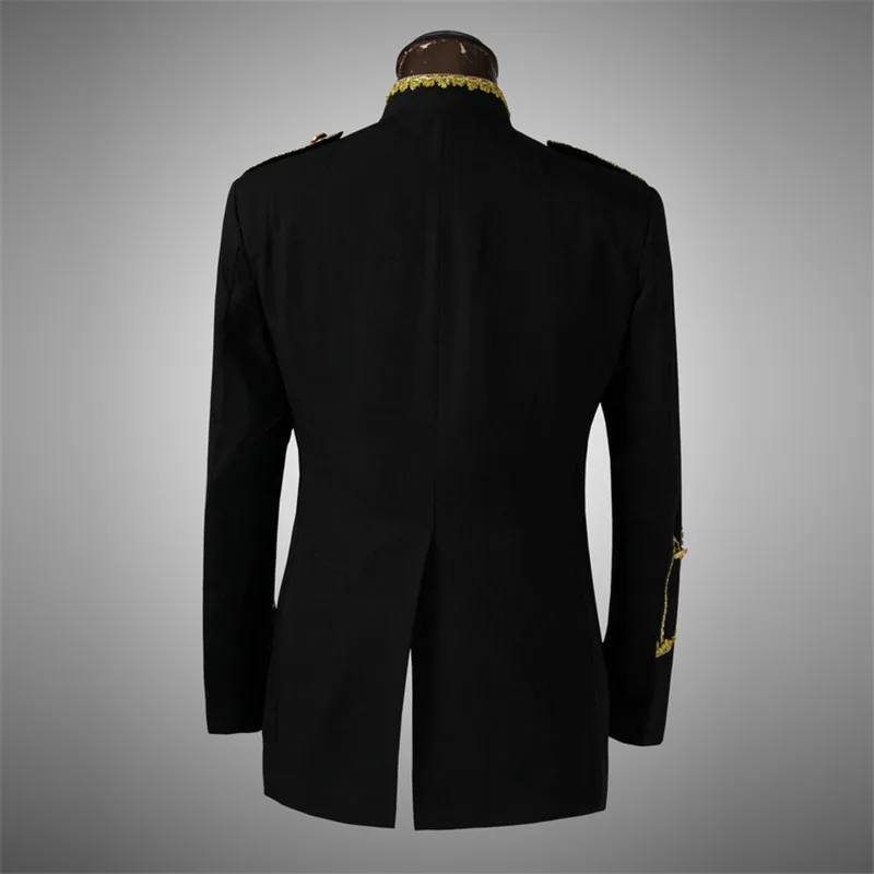Костюм Mariage Homme Тонкий черный пиджак+ черный Штаны мода золотой обрез Для мужчин S костюм жениха Нарядные Костюмы для свадьбы для Для мужчин бренд смокинг