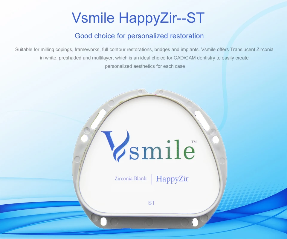 

Material dental crown ST zirconia Amann Girrbach system