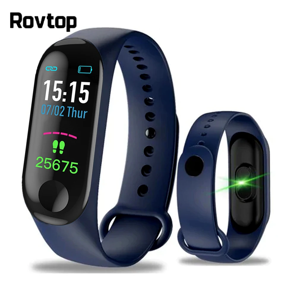 Rovtop M3 Plus смарт-браслет монитор сердечного ритма Смарт-браслет часы FitnessTracker с