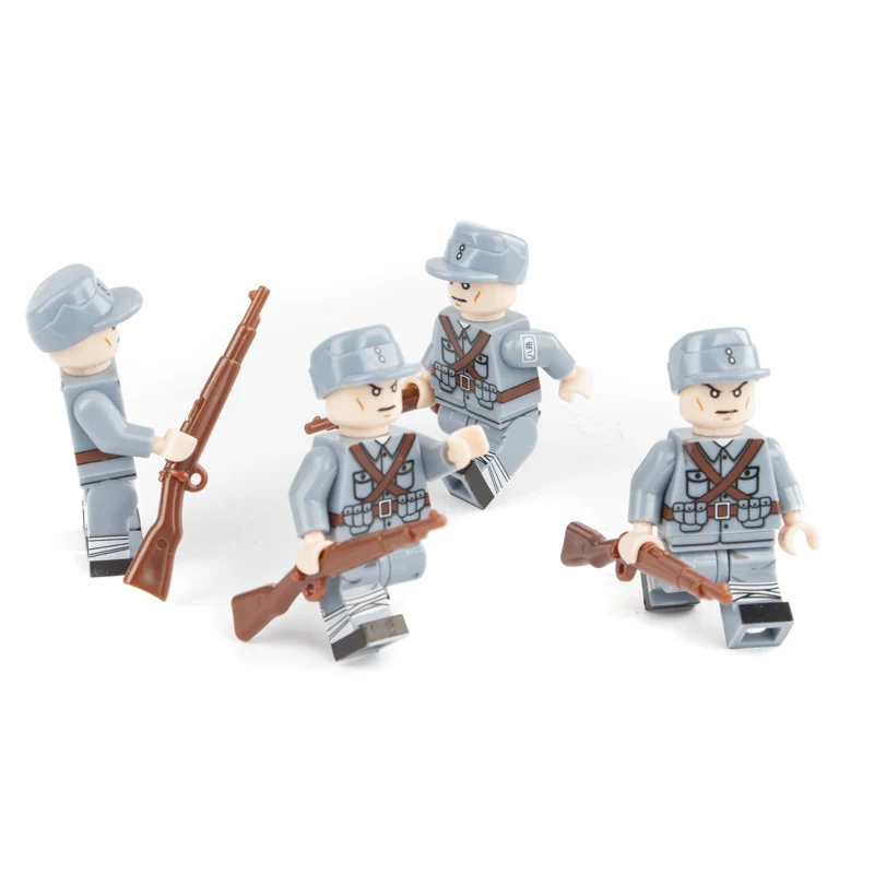 Günstige Soldat Figur Bausteine Hut Helm Waffe 98K Gun SWAT Stadt Teile Polizei Ziegel Kompatibel Military Spielzeug für Kinder d019