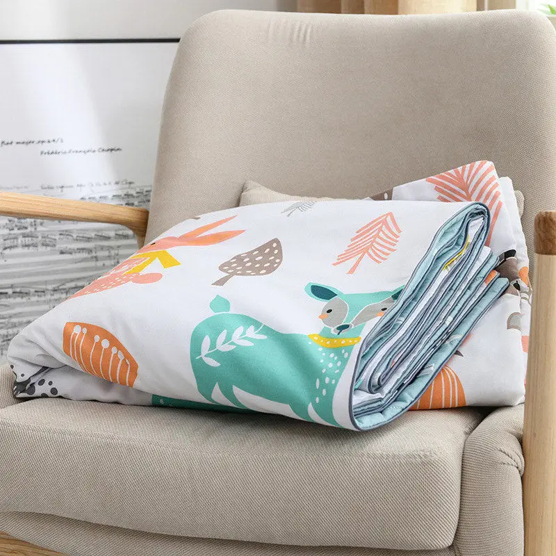 

Leaf Print Summer Quilt Duvet Cover Air-conditioning Bed Sheet Solid Breathable Throw Blanket Soft Comforter Bed Cover Bedspread