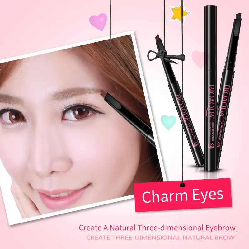 Bioaqua Eyebrow Pencil 3 Color Waterproof Rotating Automatic Makeup Waterproof Long Lasting Eye Brow Cosmetic Pen Eyebrow Enhancers Aliexpress