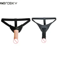 Zerosky Lesbian Strap on mini Dildo Panties Strapon Harness flexible Dong Realistic Penis Sex Toys for Woman Sex Products