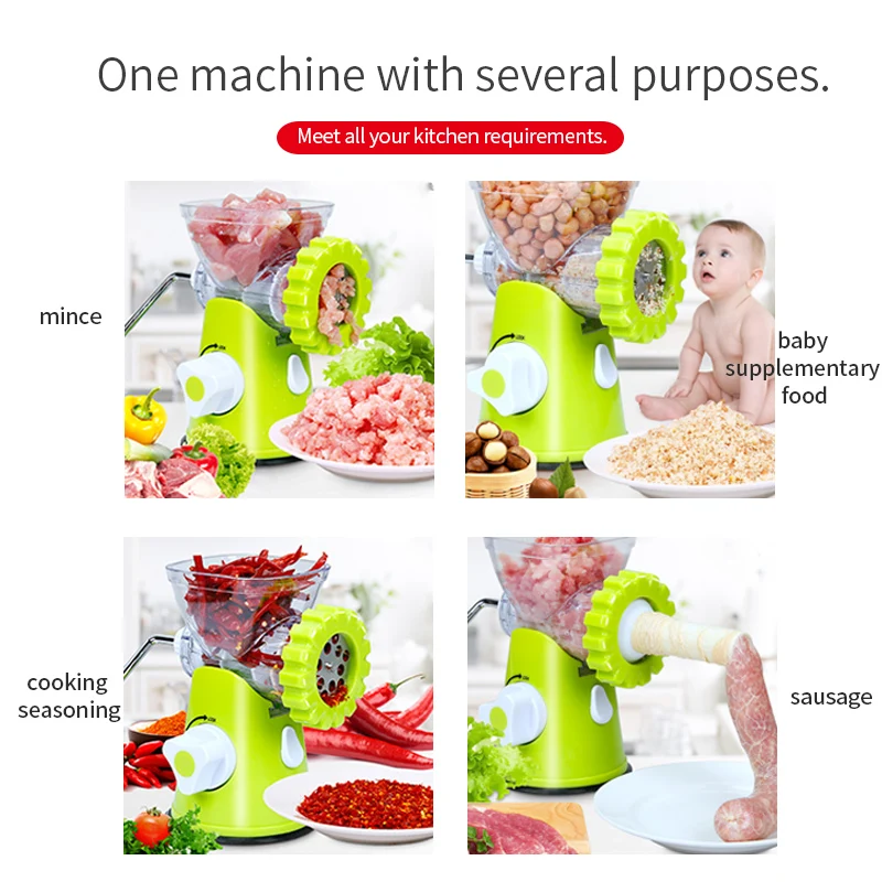 New Household Multifunction Meat Grinder Stainless Steel Blade Moedor De Carne Home Cooking  Mincer Sausage Machine 5