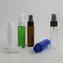 50X30 мл пустой прозрачная Янтарная сине белые зеленый ПЭТ пластиковая бутылочка для духов 1 унц. пластик спрей Аромат контейнеры для пульверизаторов
