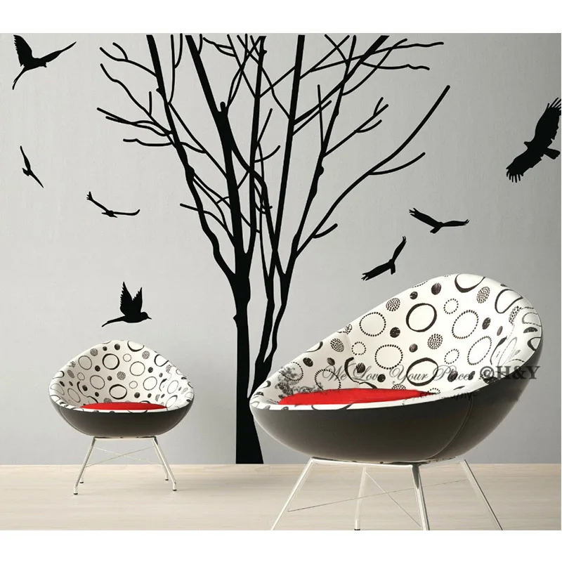 Giant Tree Branch Trunk Wall Stickers Removable Vinyl Decal Home Decor wall decals Art Mural