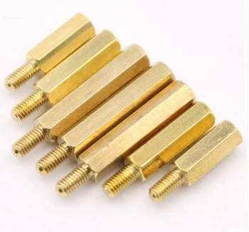 

50Pcs M4 Brass Standoff Spacer Female to Male Screws Brass Threaded Spacer Hex