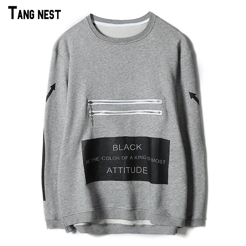 TANGNEST Men's Casual Sweatshirts 2017 New Arrival Cotton Outwear Thin