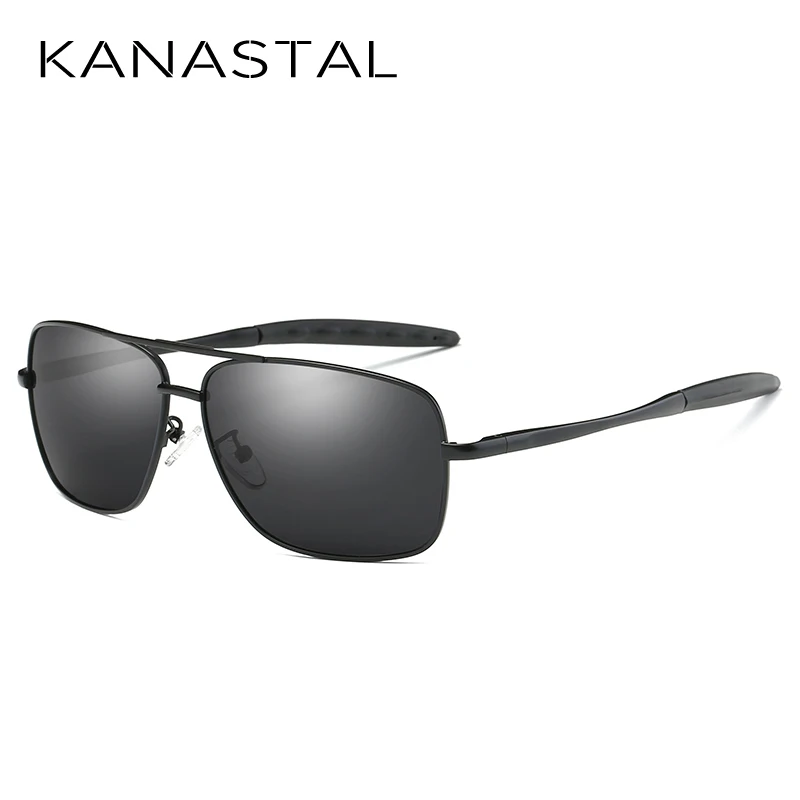 Black Sunglasses With Silver Dual Bars