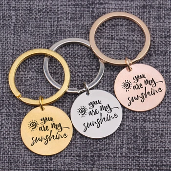 

Porte Clef You Are My Sunshine Jewelry Lovers Keychain Key Set Bag Charms Keyring Key Set Creative Fashion Gift Metal Trinket