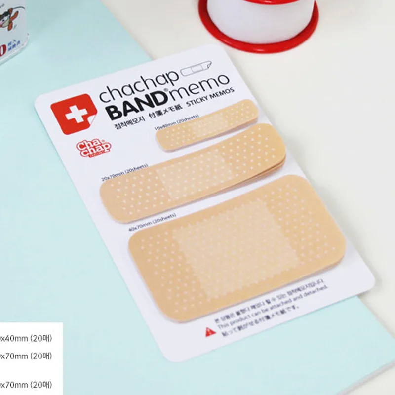 

1pcs Cute Band aid Series Memo Pad stickers Sticky Notes Paper Notepad Kawaii stationery office papeleria supplies notas