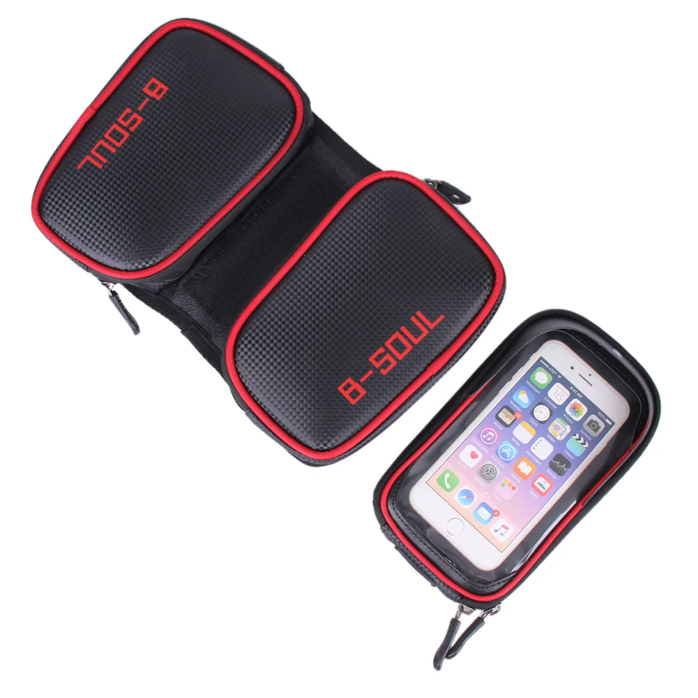 Cheap Waterproof Mountain Bike Bicycle Bags Panniers Touch Screen Cycling Phone Bag Case Road Bike Front Tube Handlebar Cylinder Bag 14