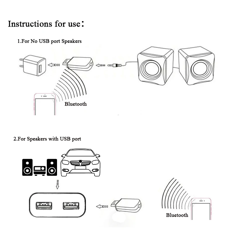 Автомобильный bluetooth Aux автомобильный комплект USB Bluetooth адаптер аудио музыкальный