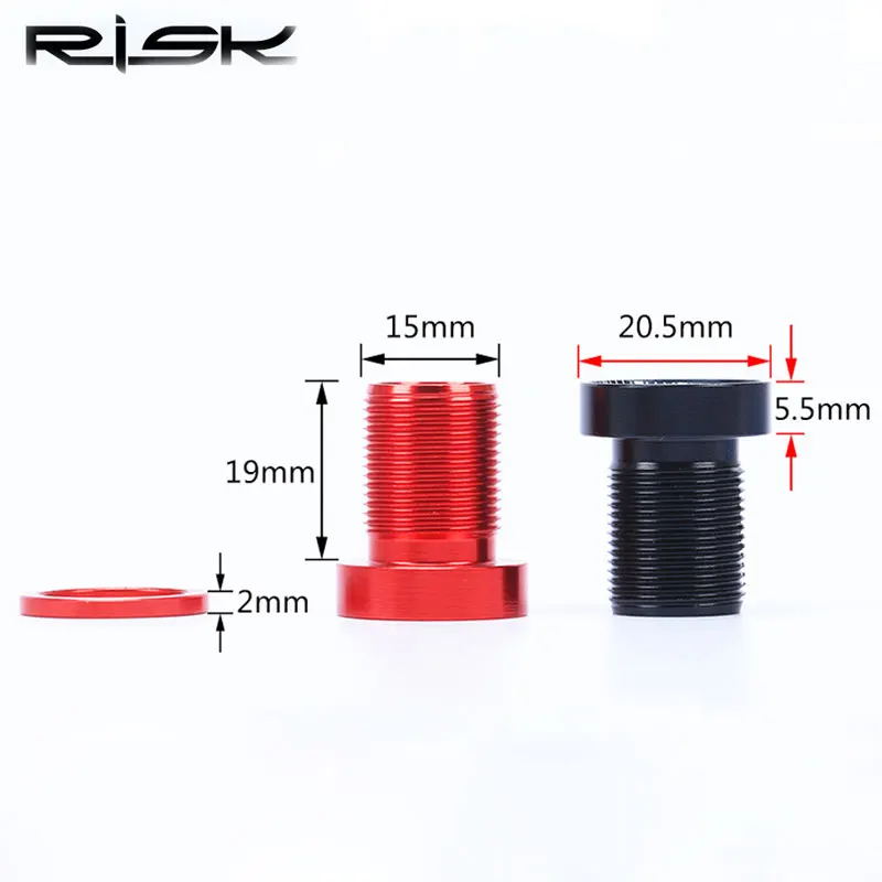 RISK 2 шт./лот M15 * 19 мм MTB горный велосипед болты Алюминиевый CNC Нижний Кронштейн
