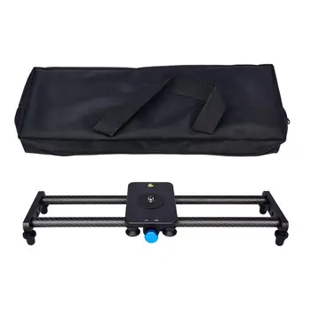 

40cm Portable Camera Recorder Silent Carbon Fiber Slide Track Slider Dolly with 4 Roller Bearing Video Movie Photography