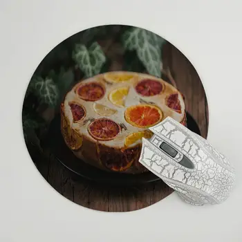 

congsipad New Designs Fruit cake on wooden table mouse pad gamer play mats Size for 20x20cm 22x22cm Small Mousepad