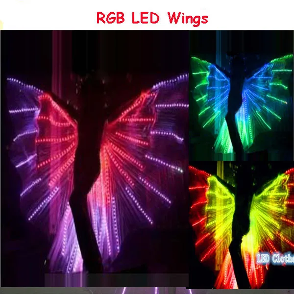 Colorful Dance LED wings,RGB Luminous butterfly wings,Dance Club Light