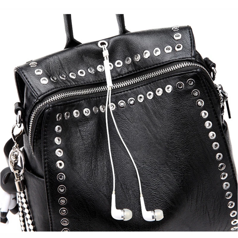 Espuma de las mujeres de la marca de Mochila de cuero de la PU nueva estudiante de moda remache DE LA ESCUELA bolsos de hombro bolso de hombro Mujer viajar mochila Mochilas de Mujer Espuma de las mujeres de la marca de Mochila de cuero de la PU nueva estudiante de moda remache DE LA ESCUELA bolsos de hombro bolso de hombro Mujer viajar mochila Mochilas de Mujer