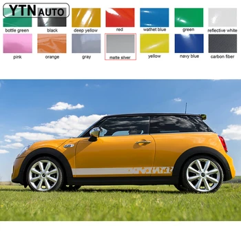 

Fit For BWM MINI 2 Pcs Stripe Mud Irregular Styling Side Door Graphic Vinyl Modified Car Decals Customize