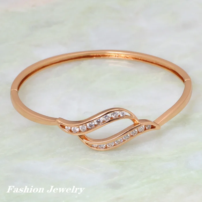 

Promotion Bangles gold white Cubic Zirconia fashion jewelry brand designer B083