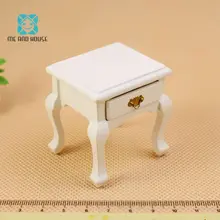 Деревянный кукольный домик Миниатюрные прикроватные тумбочки куклы мини мебель современный ночной стол 1:12 весы