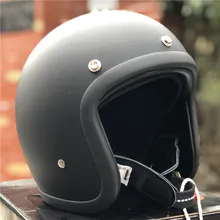 Casco de motocicleta de bajo perfil japonés 500TX cafe racer casco de fibra de vidrio ligero casco de motocicleta Vintage