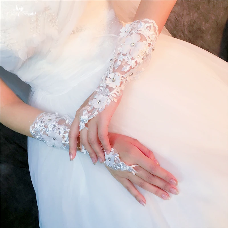RSG9 Свадебные перчатки без пальцев Gants Mariage Femme