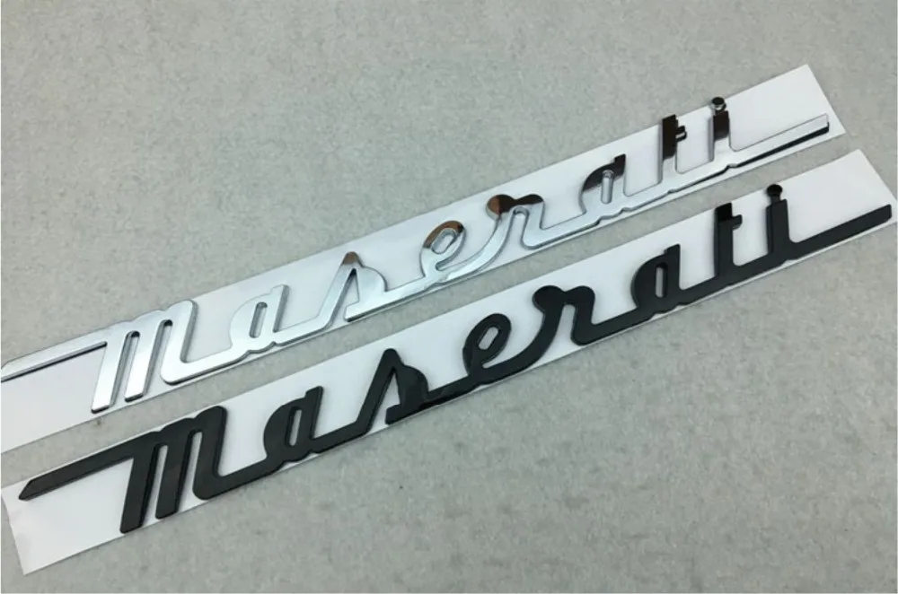 Матовый глянцевый черный Серебряный для Maserati багажник плашка с логотипом эмблема значки Ghibli OEM