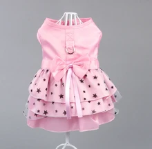 Nueva llegada de la princesa bowkont perros gatos cachorro moda lovely pink faldas perrito lace tutu falda mascotas productos ropa 1 unids