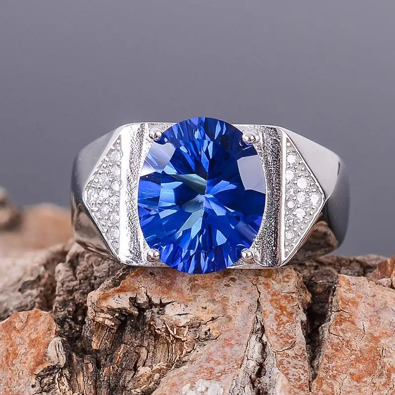 KJJEAXCMY fine jewelry 925 серебро инкрустировано натуральным танзанитом женское кольцо ювелирные изделия