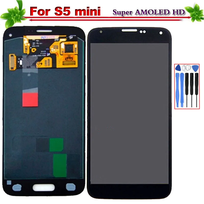 

100% Tested Super AMOLED for Samsung Galaxy S5 Mini G800 LCD Display Touch Screen Digitizer Replacement for Galaxy S5 Mini G800F
