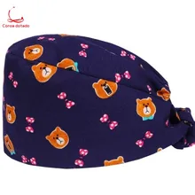 Хирургическая шапочка из пластика и красоты, больница из чистого хлопка, Шапочка-тыква с принтом в европейском и американском стиле