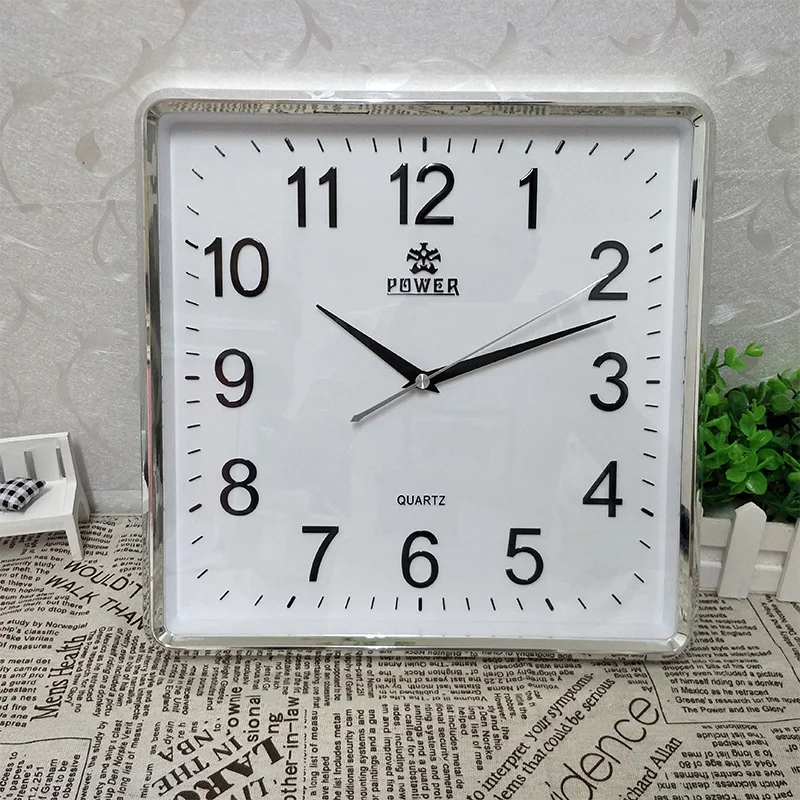 Бренд питания 12 дюймов большие настенные часы простые Horloge Murale Reloj De Pared Klok