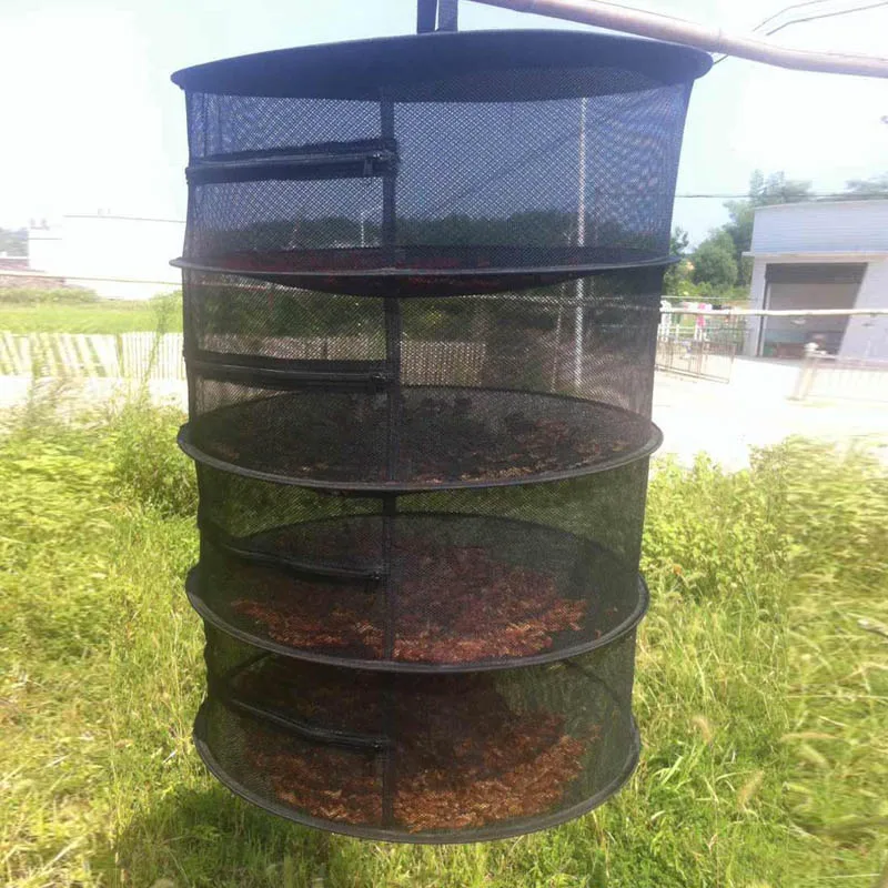

Outdoors ceiling garage closet 4 Layer drying rack hanging Herb Drying Net with Zippers Herb Dryer Mesh Tray Drying Accessories
