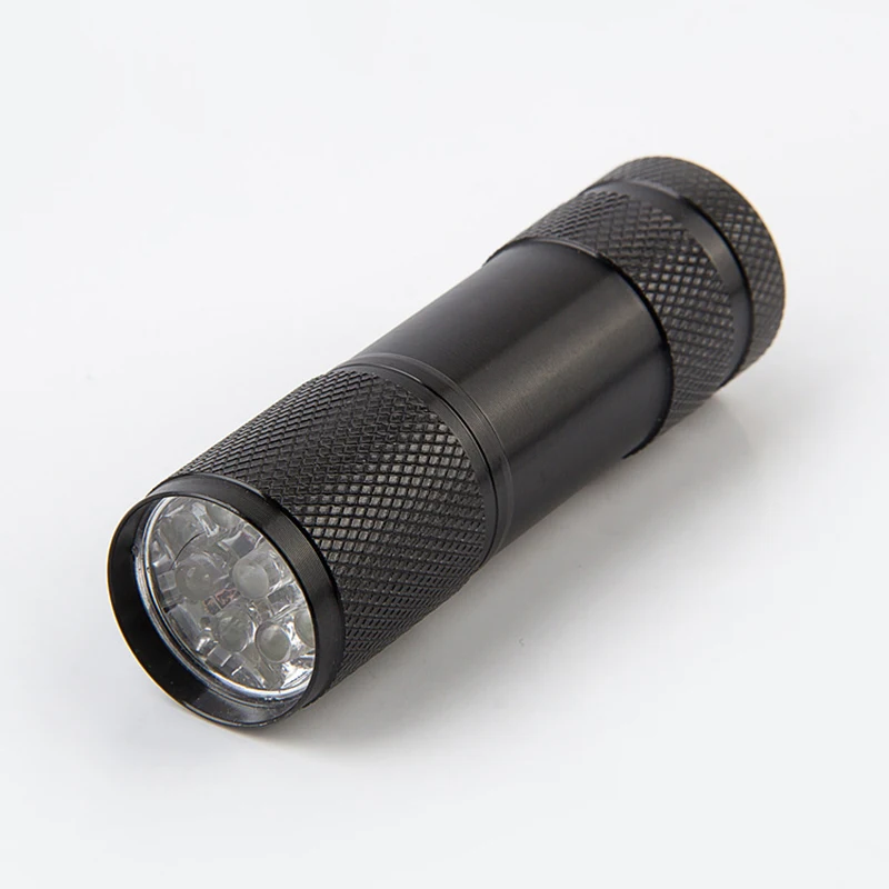AIMIHUO 9 LED UV Flashlight Mini 395nm Ultraviolet Lamp Flashlight LED Check Money Detection UV Torch Lantern For 3AAA Battery (9)