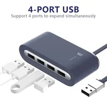 Usb-концентратор, адаптер 4 порта в 1 USB 2,0 адаптер для ноутбука компьютерный конвертер Сети портативный практичный