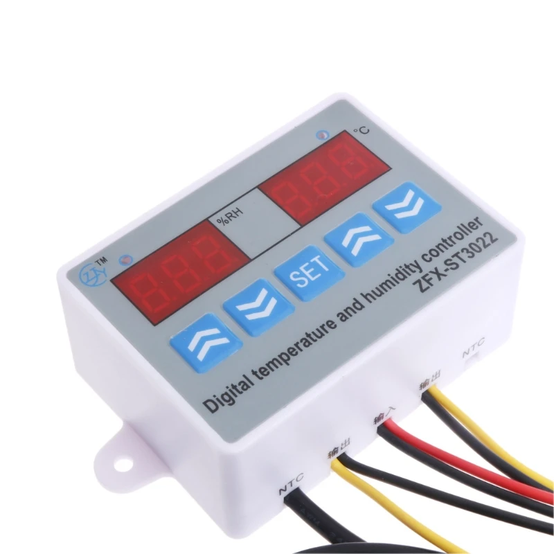 

DC 220V 24V 12V 2 in 1 Digital display Temperature humidity Controller thermostat Humidity control with Sensor