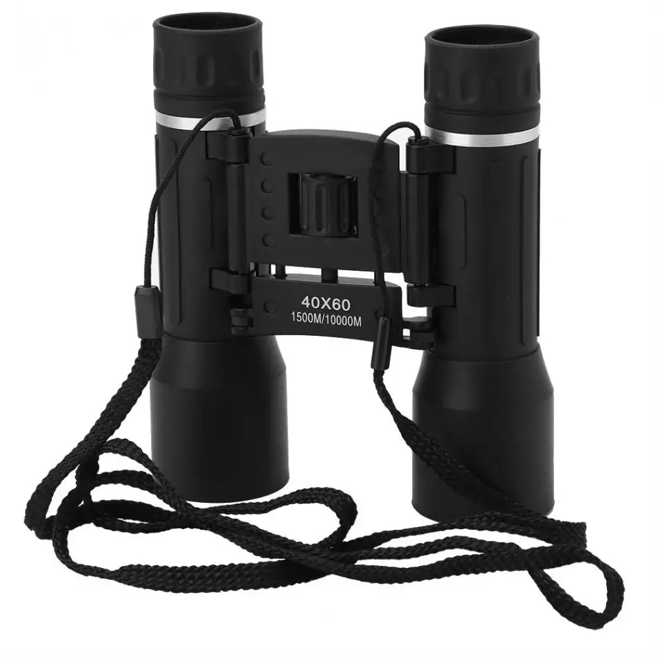 Black 40 x 60 Binoculars Night Vision Focus Folding