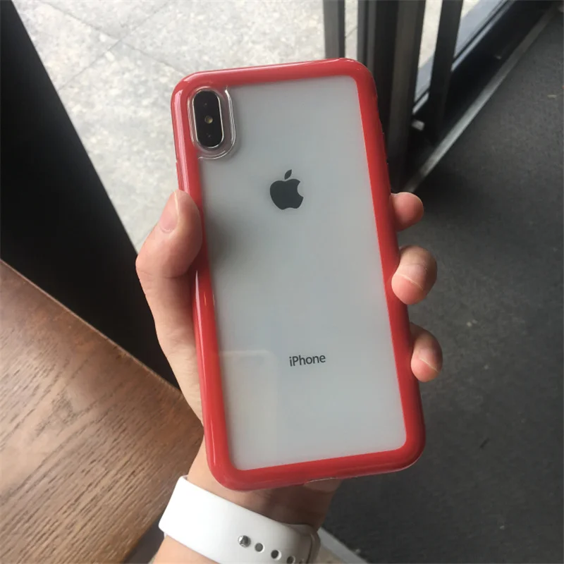 

Candy color armor phone Case for iphone X XR XS XS Max 6 6s 7 8 plus Shockproof hard phone case Protective shell capa