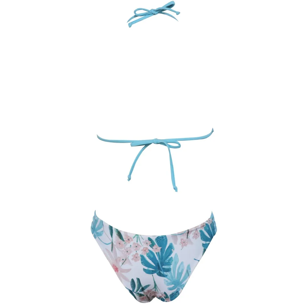 6 Sling Bikini Double Sded Woman Solid Swimwear Push Up Bikinis Triangle Bather Suit Tankini Swimsuit For Girls Bandeaukini Bathing Suit