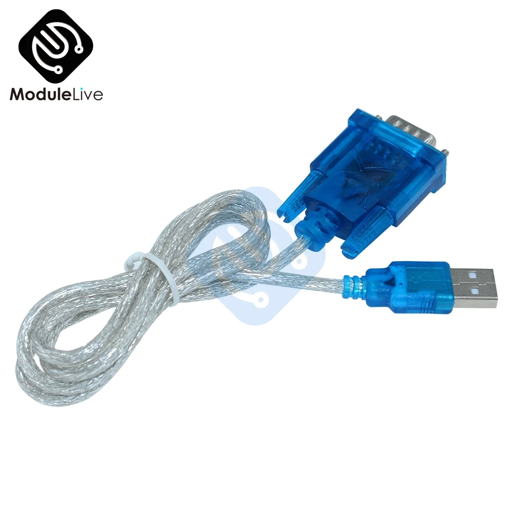 CH340 DB9 9 Pin Male to USB RS232 Serial Converter Adapter Cable For Windows7/8