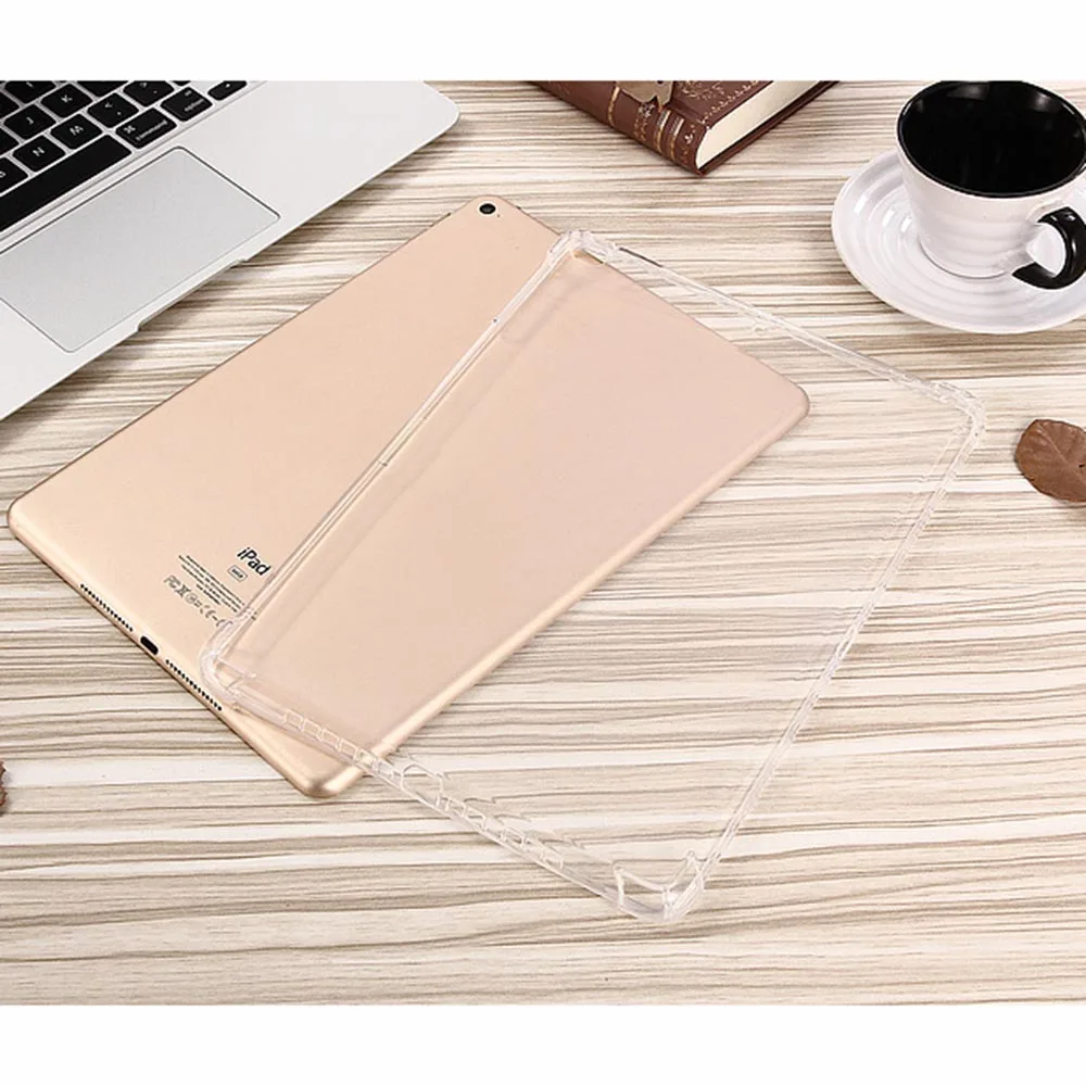 

For iPad Pro 2018 2017 air1/2 Case por10.5 Air mini 1 2 3 4 Silicone Shockproof Transparent Tpu Shell Tablet Back Cover Bag