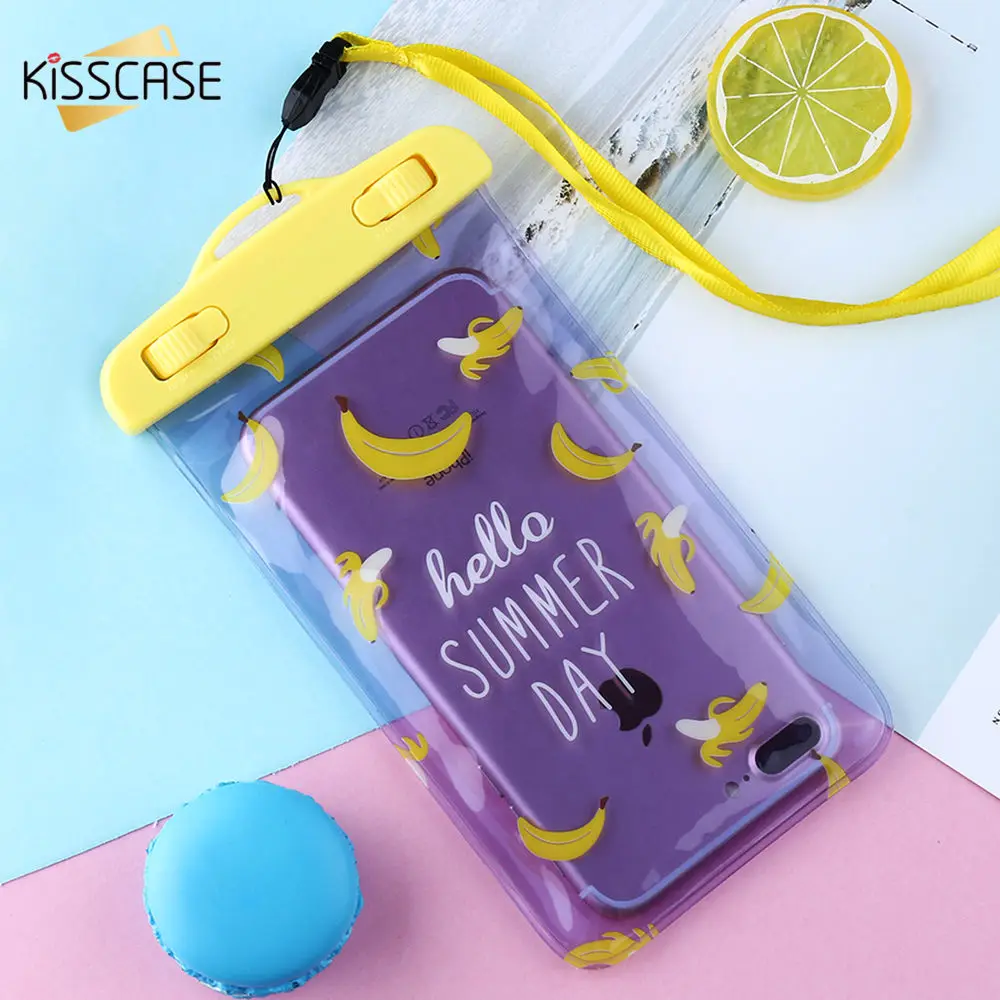 KISSCASE фруктовый водонепроницаемый чехол для iPhone 7 XR 8X6S 6 Чехол Samsung Galaxy A50 A40 A7 2018 S8 S9