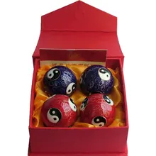 Health ball health Baoding iron red elderly entertainment small Tai Chi hand massage Cloisonne hand ball